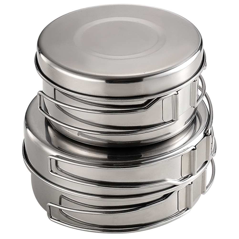 Camping Cooking Pan - 1Set Stainless Steel Camping Cookware Set
