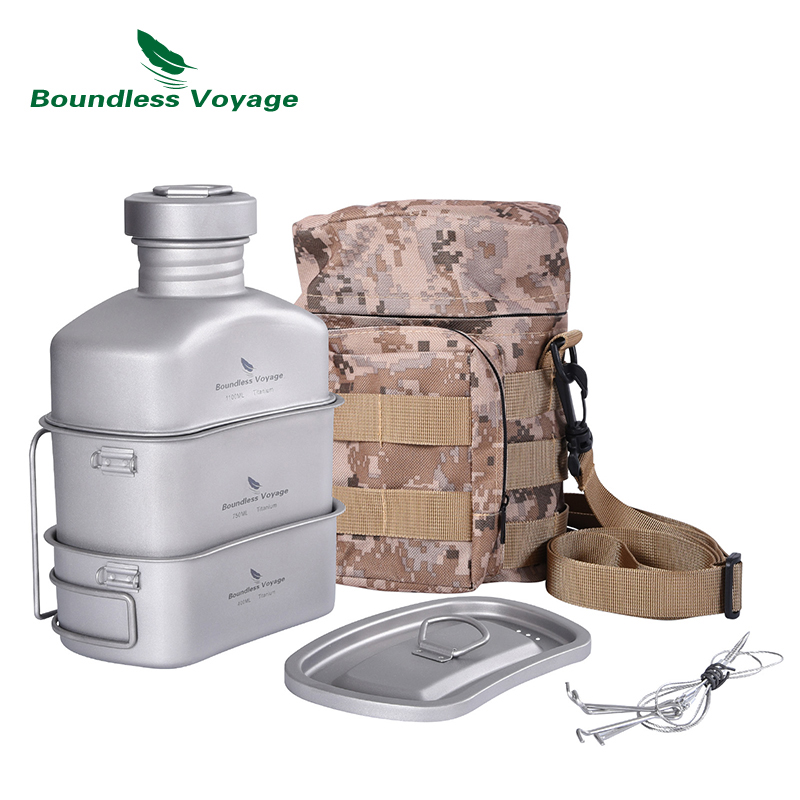 Camping Cooking Books - Boundless Voyage Outdoor Military Canteen Bottle
