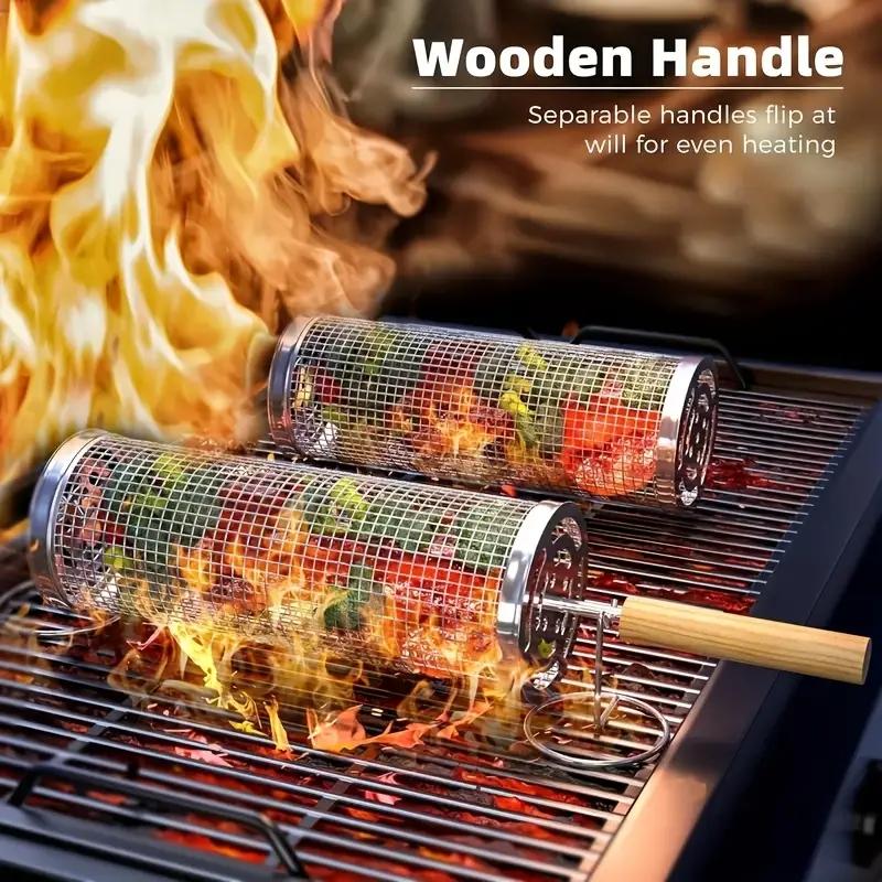 Camping Cooking Cylinder - Food Grade Stainless Steel Round Rolling