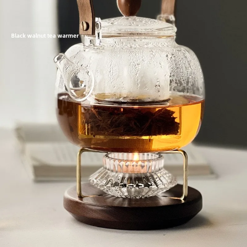Camping Cooking Kettle - Black Walnut Candle Tea Warmer,Home Office