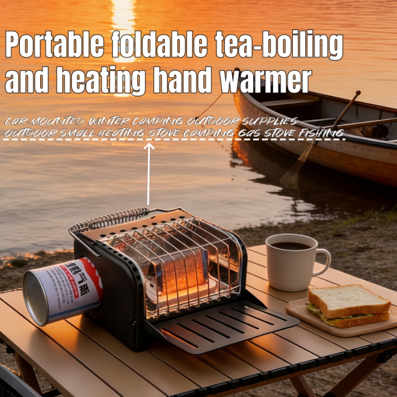 Camping Cooking Set Lightweight - 1200W camping gas stove portable mini