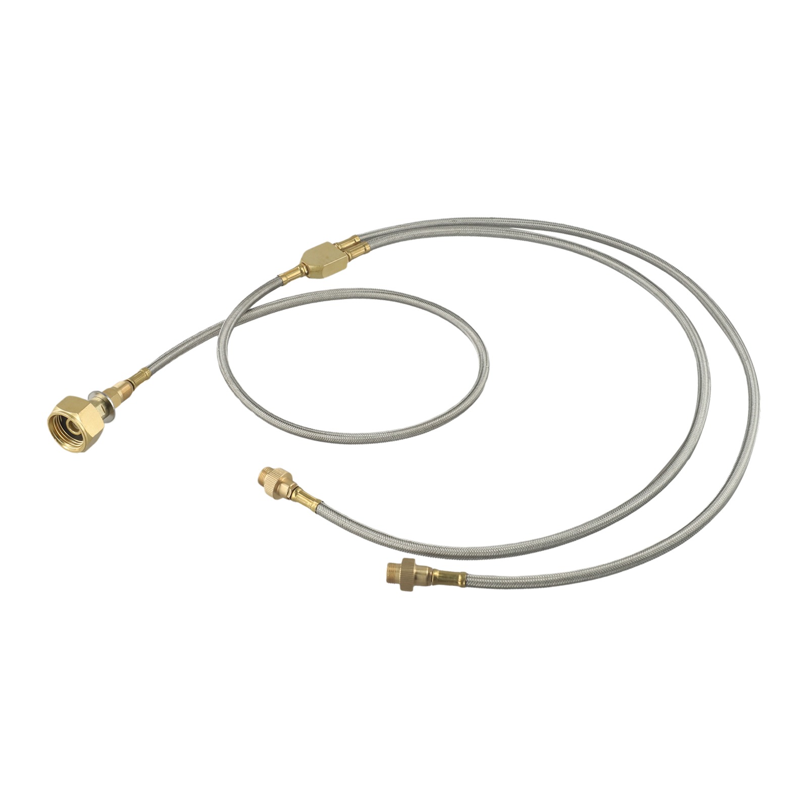 Camping Cooking Cylinder - Double-Headed Brass Gas Line for Outdoor