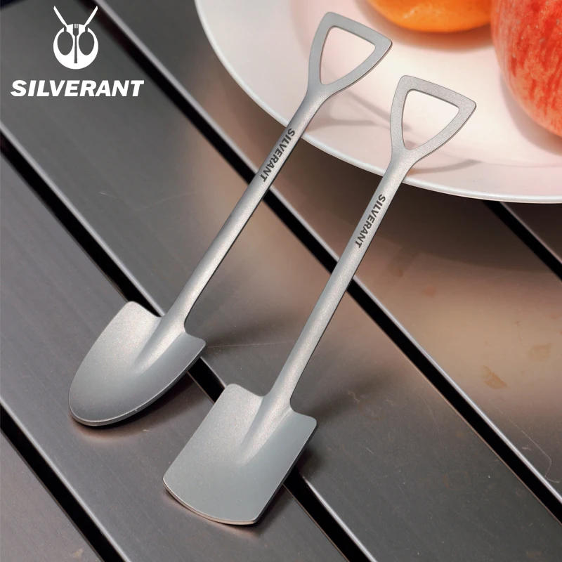 Camping Cooking Set Lightweight - EDC Titanium Portable Shovel Shape Spoon