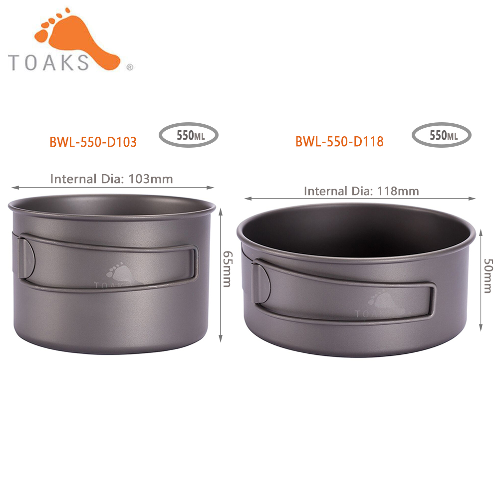TOAKS BWL-550  Camping Titaniu - Camping Cooking Set Lightweight ulasan dan harga