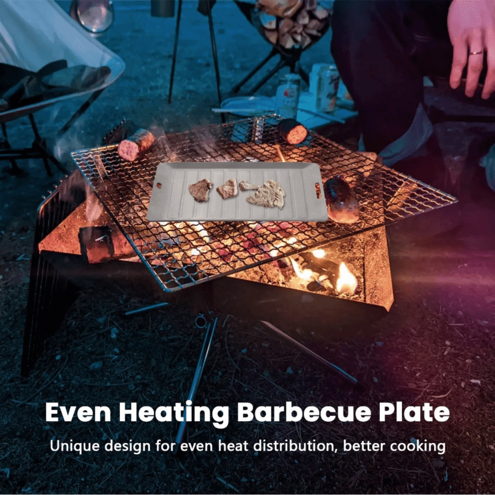 Durable Titanium Camping Grill - Camping Cooking Pan ulasan dan harga