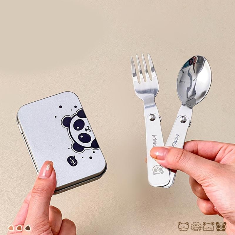 Folding Metal Camping Cutlery  - Camping Cooking Utensils Storage ulasan dan harga