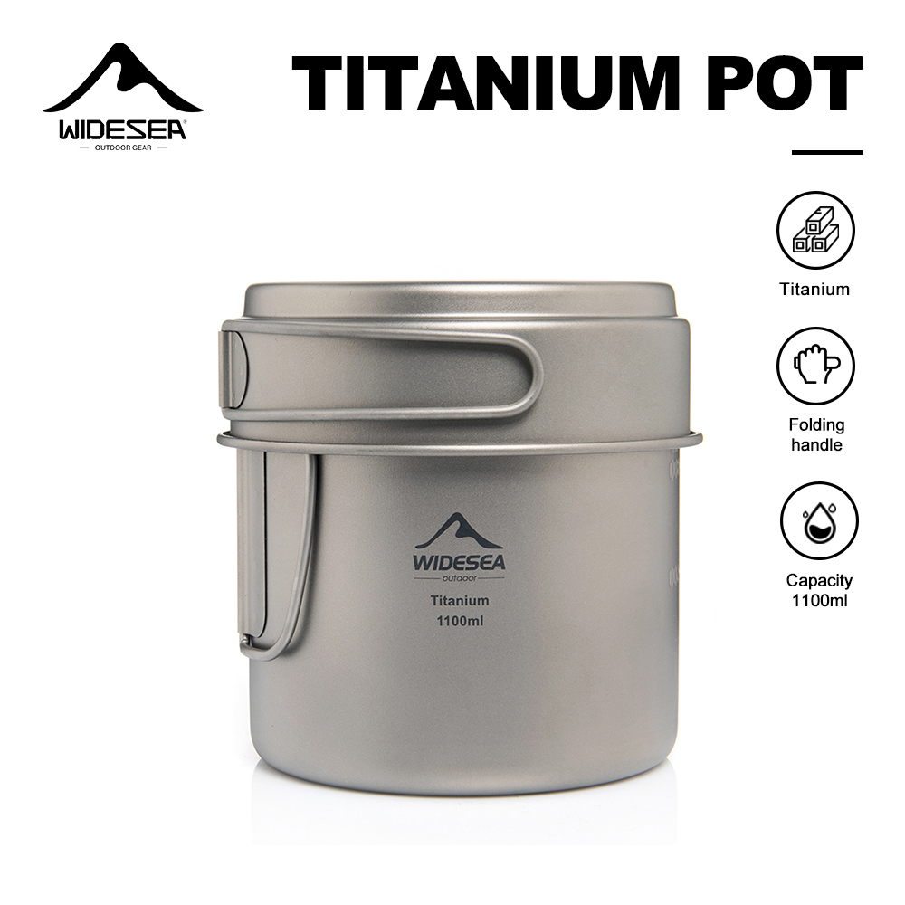 Widesea Ultralight Titanium Ca - Camping Cooking Pan ulasan dan harga