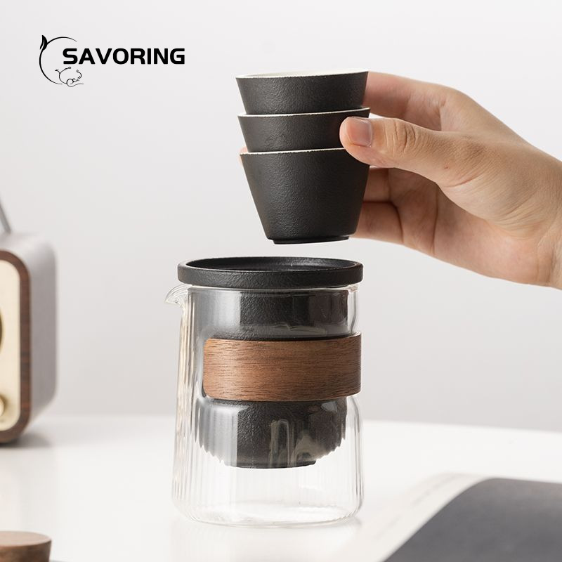 Simple Chinese Ceramic Tea Set - Camping Cooking Accessories ulasan dan harga