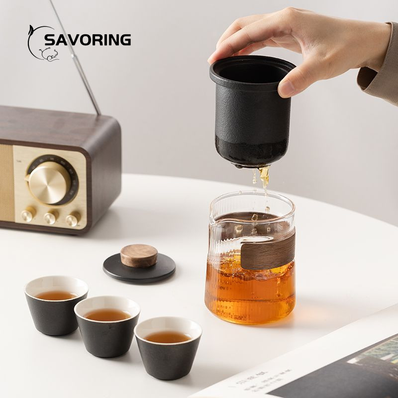 Simple Chinese Ceramic Tea Set - Camping Cooking Accessories ulasan dan harga
