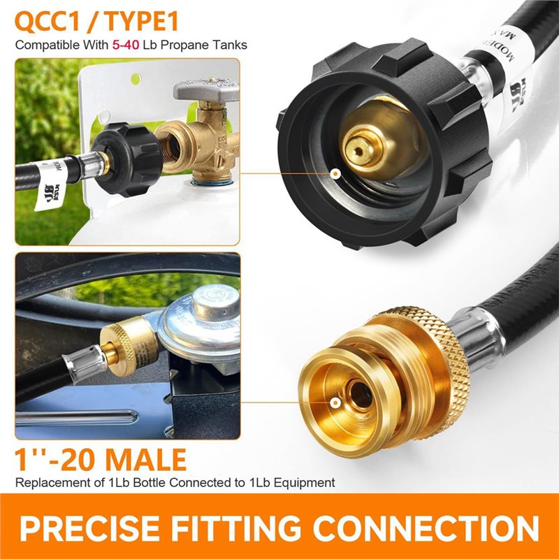 QCC Propane Tanks Adapter Hose - Camping Cooking Easy ulasan dan harga