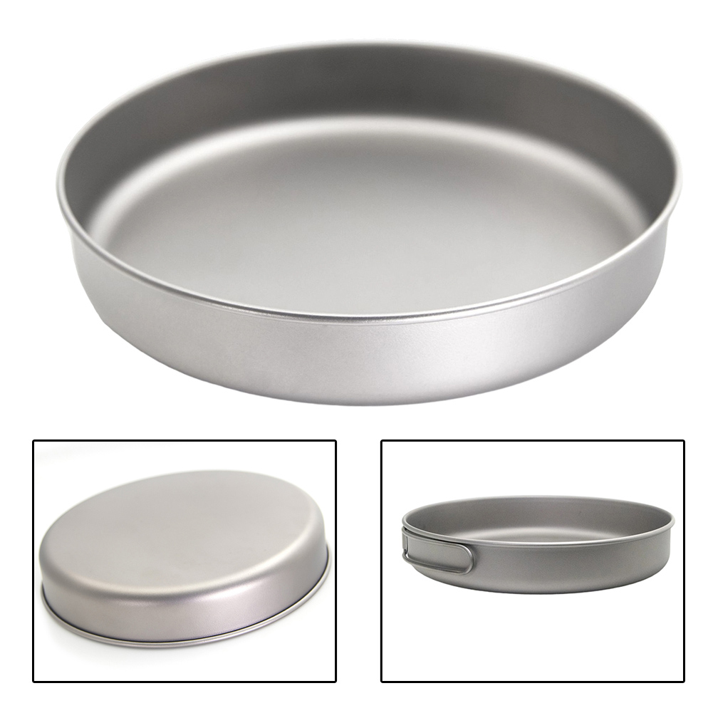 Ultralight Pure Ti Frypan Pot  - Camping Cooking Pan ulasan dan harga
