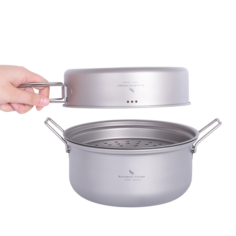 Boundless Voyage Titanium Stea - Camping Cooking Pan ulasan dan harga