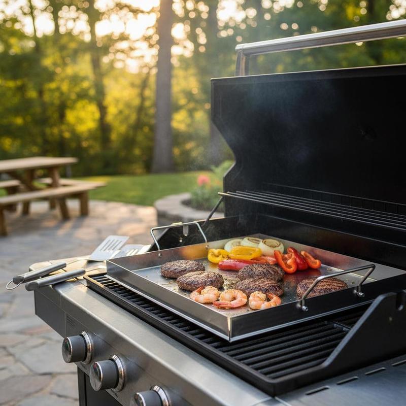 Universal Flat Top Griddle 18x - Camping Cooking Pan ulasan dan harga