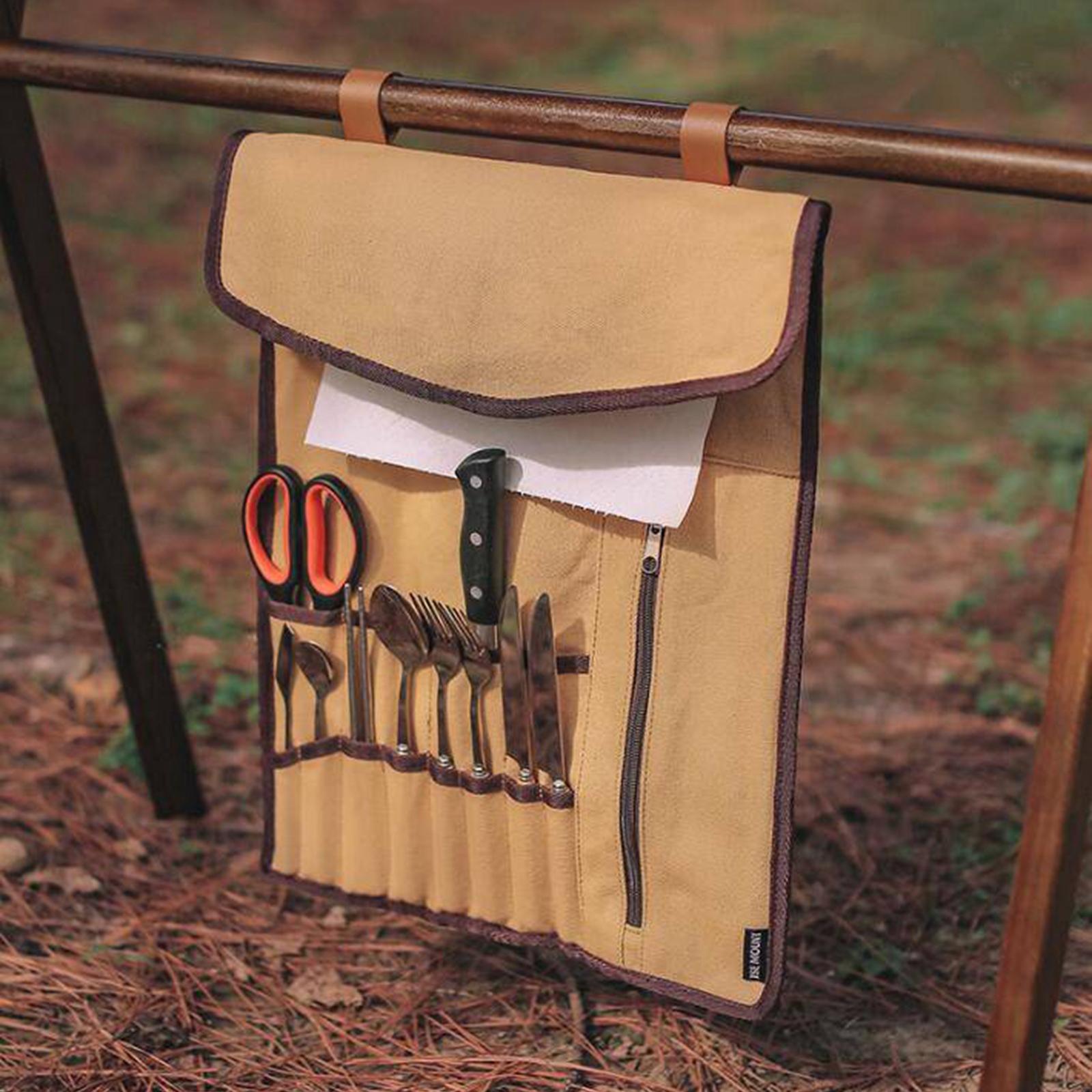 Portable Camping Utensil Roll  - Camping Cooking Utensils Storage ulasan dan harga