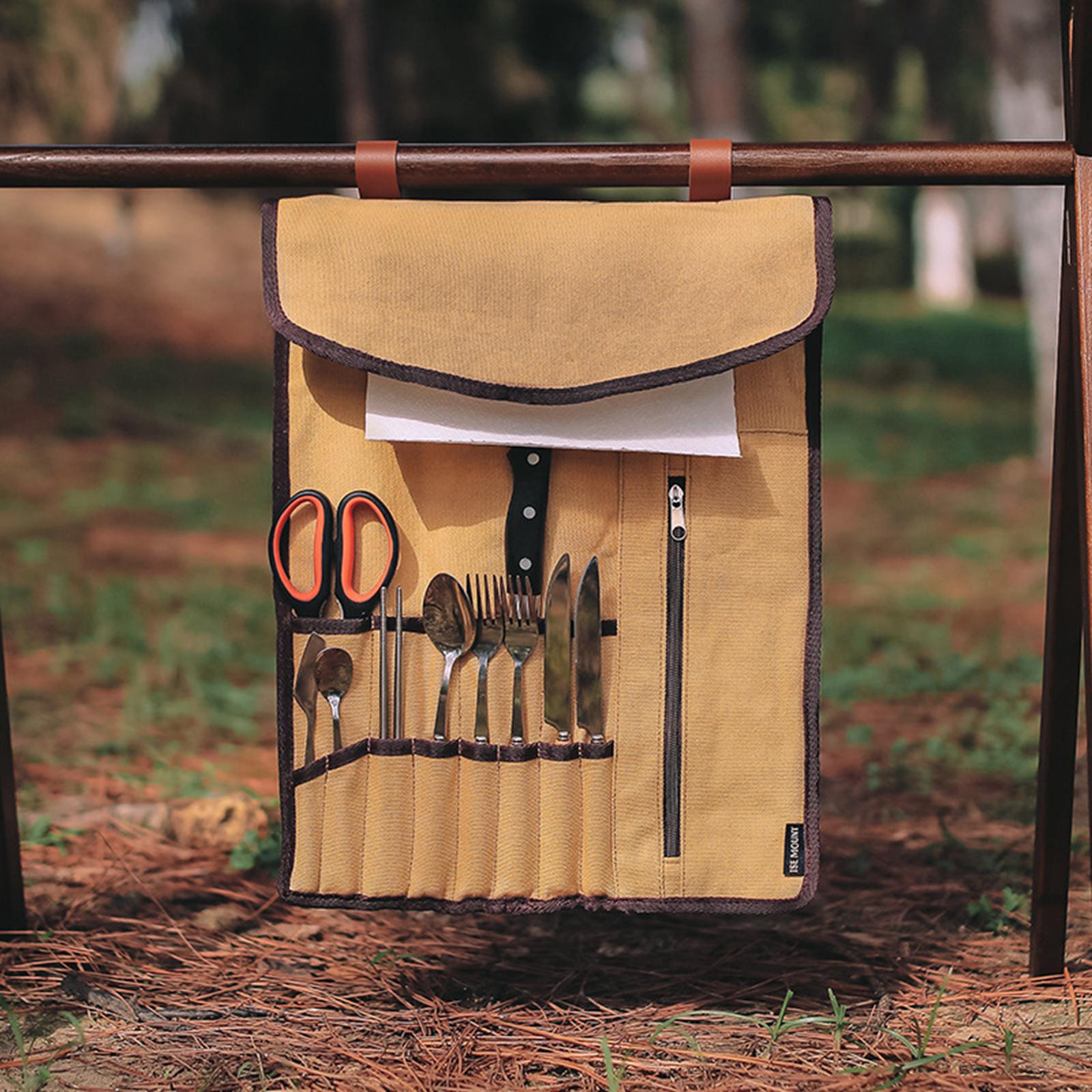 Portable Camping Utensil Roll  - Camping Cooking Utensils Storage ulasan dan harga