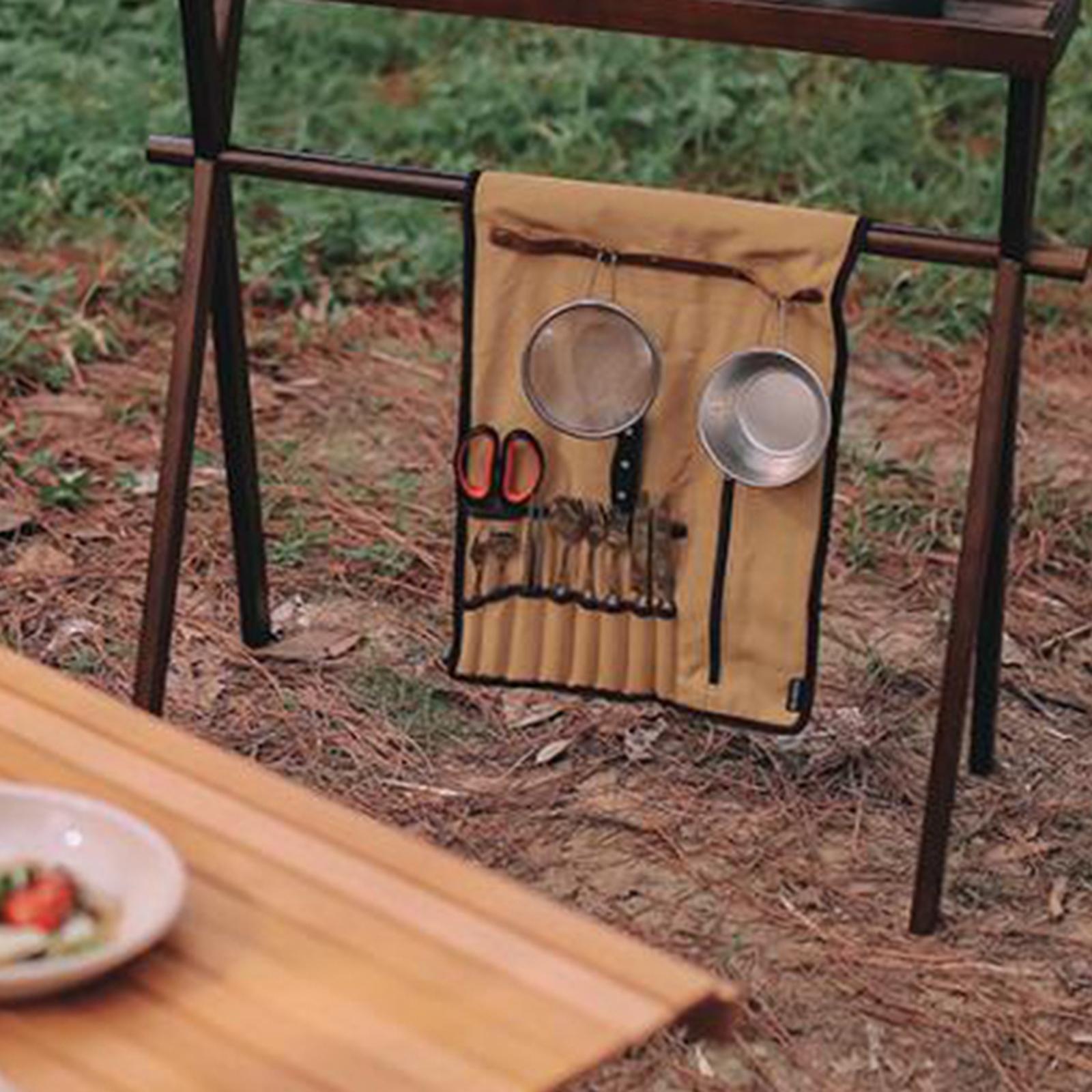 Portable Camping Utensil Roll  - Camping Cooking Utensils Storage ulasan dan harga