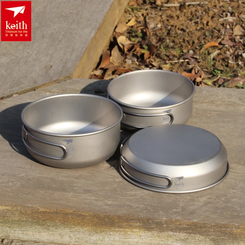 Keith 3PCS Titanium Cookware P - Camping Cooking Pan ulasan dan harga