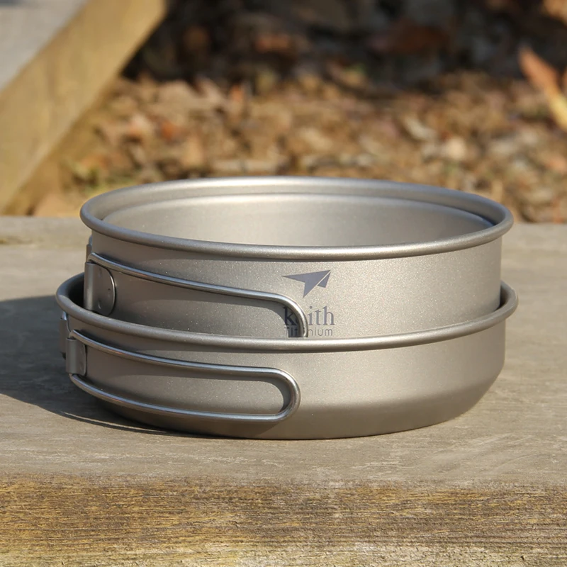 Keith 3PCS Titanium Cookware P - Camping Cooking Pan ulasan dan harga