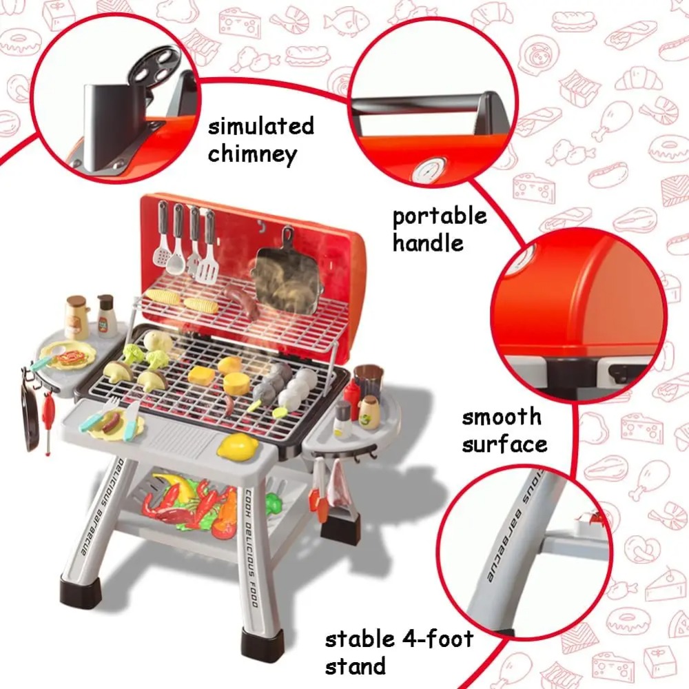 Barbecue Grill Toy Set Kids BB - Camping Cooking Kids ulasan dan harga