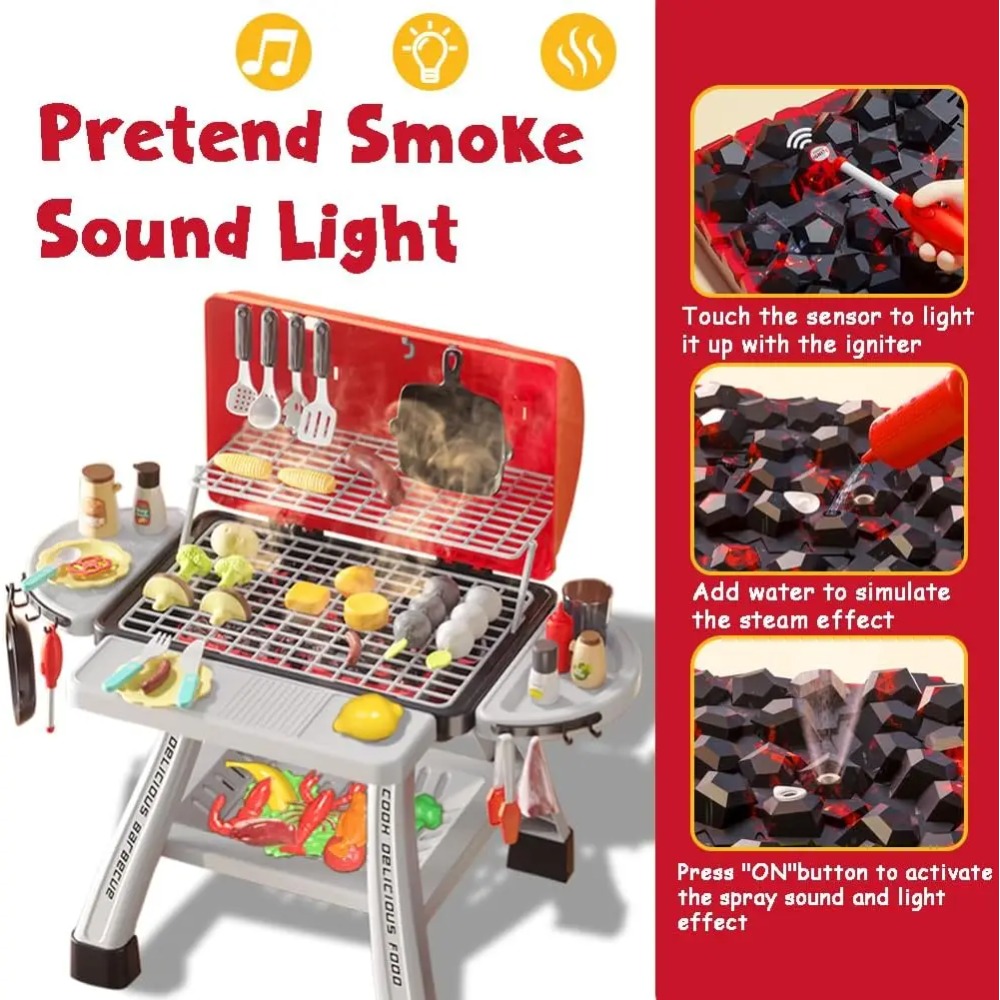 Barbecue Grill Toy Set Kids BB - Camping Cooking Kids ulasan dan harga