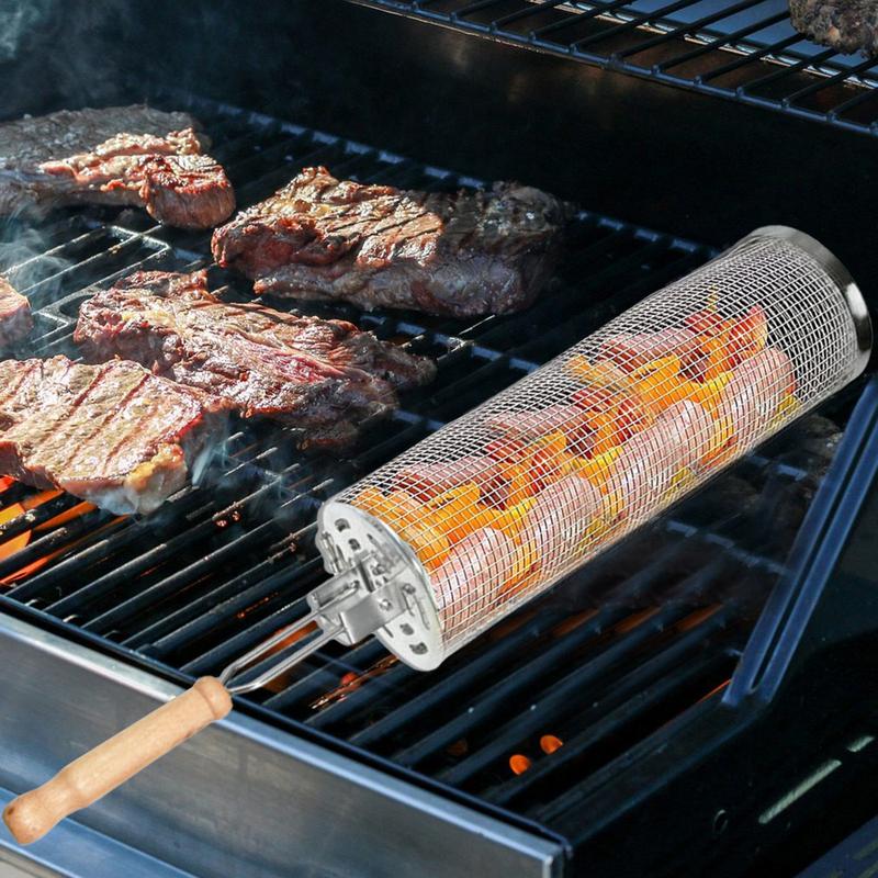 1pc Stainless Steel Rotating B - Camping Cooking Cylinder ulasan dan harga