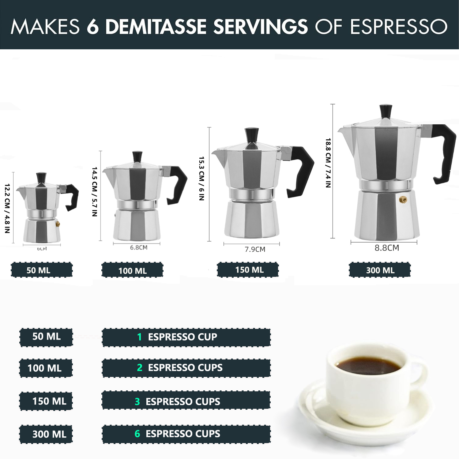 Classic Aluminum Moka Pot 50-3 - Camping Cooking Accessories ulasan dan harga