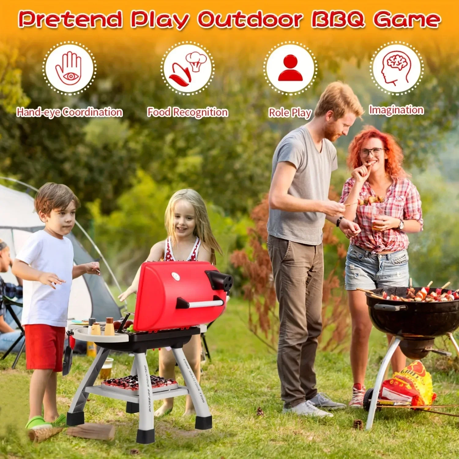 Barbecue Grill Toy Set Kids BB - Camping Cooking Kids ulasan dan harga
