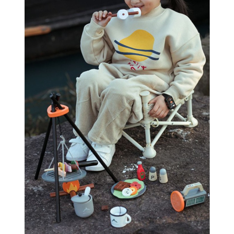 Wooden Camping Pretend Play Se - Camping Cooking Kids ulasan dan harga