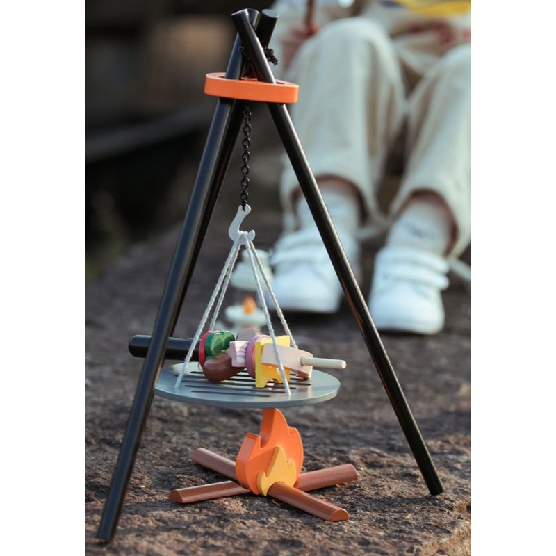 Wooden Camping Pretend Play Se - Camping Cooking Kids ulasan dan harga