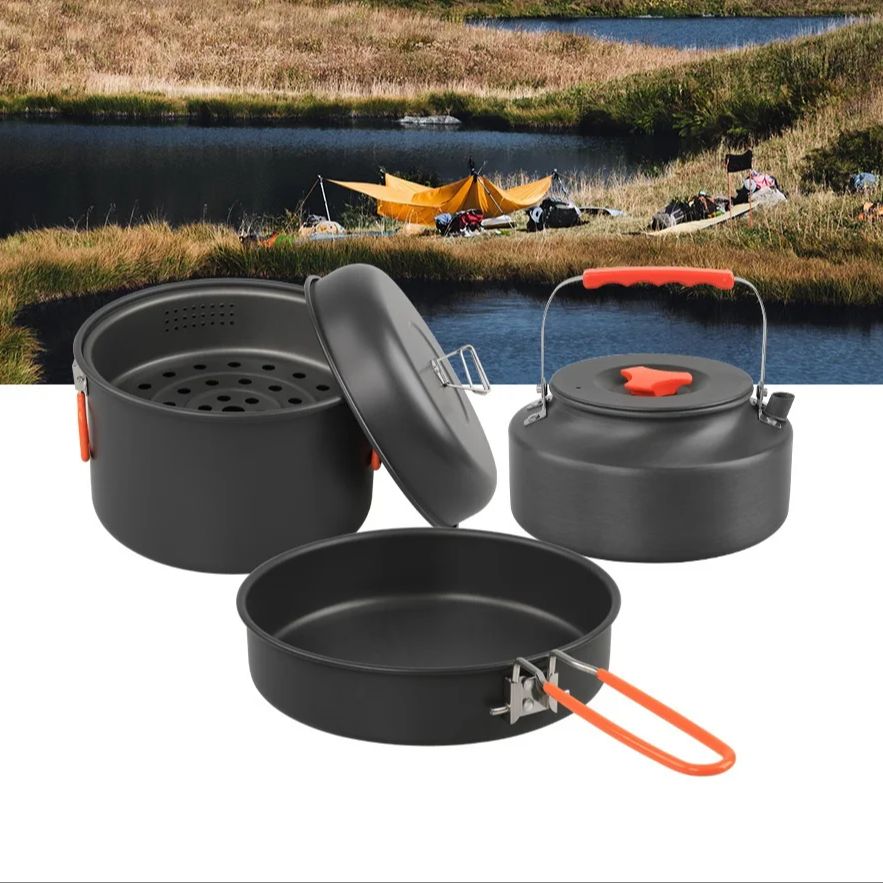Outdoor Cookware Set Camping C - Camping Cooking Pan ulasan dan harga