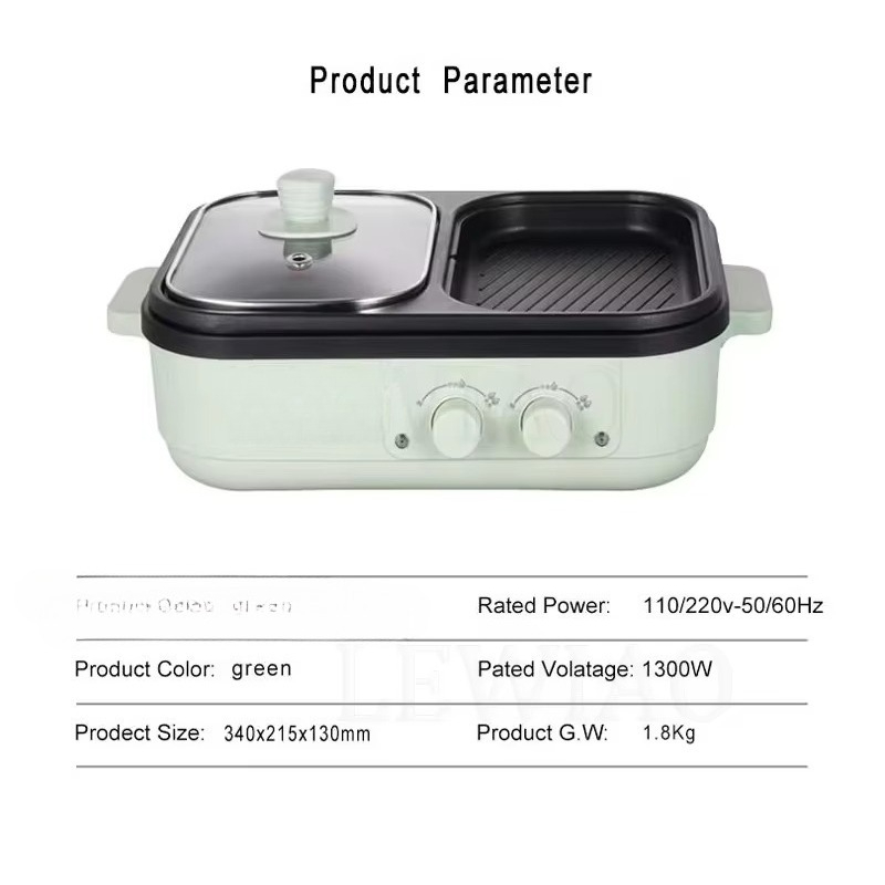 Non-stick barbecue hot pot mul - Camping Cooking Electric ulasan dan harga