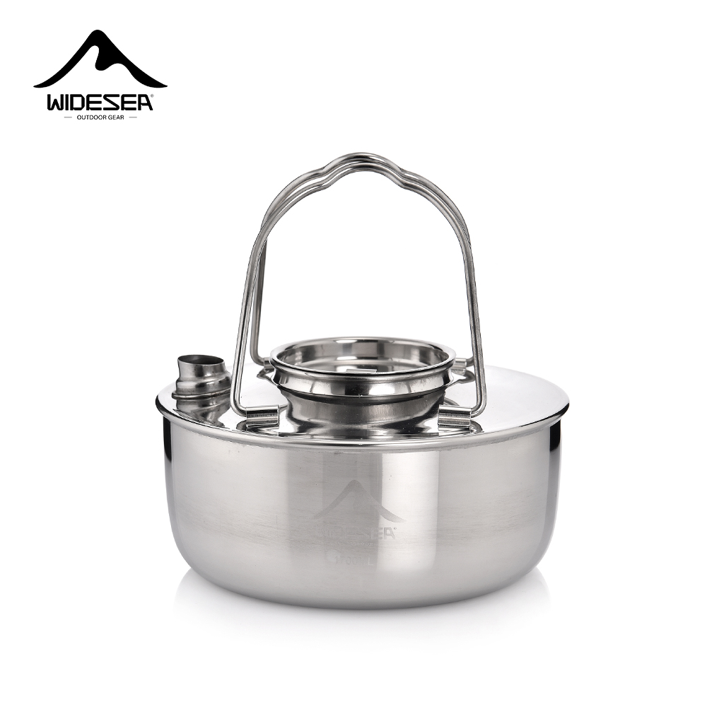 Widesea Camping Outdoor 1.7L S - Camping Cooking Kettle ulasan dan harga