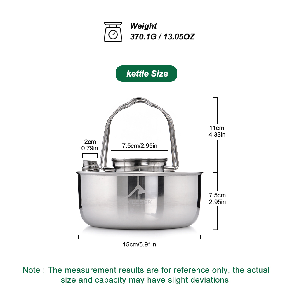 Widesea Camping Outdoor 1.7L S - Camping Cooking Kettle ulasan dan harga