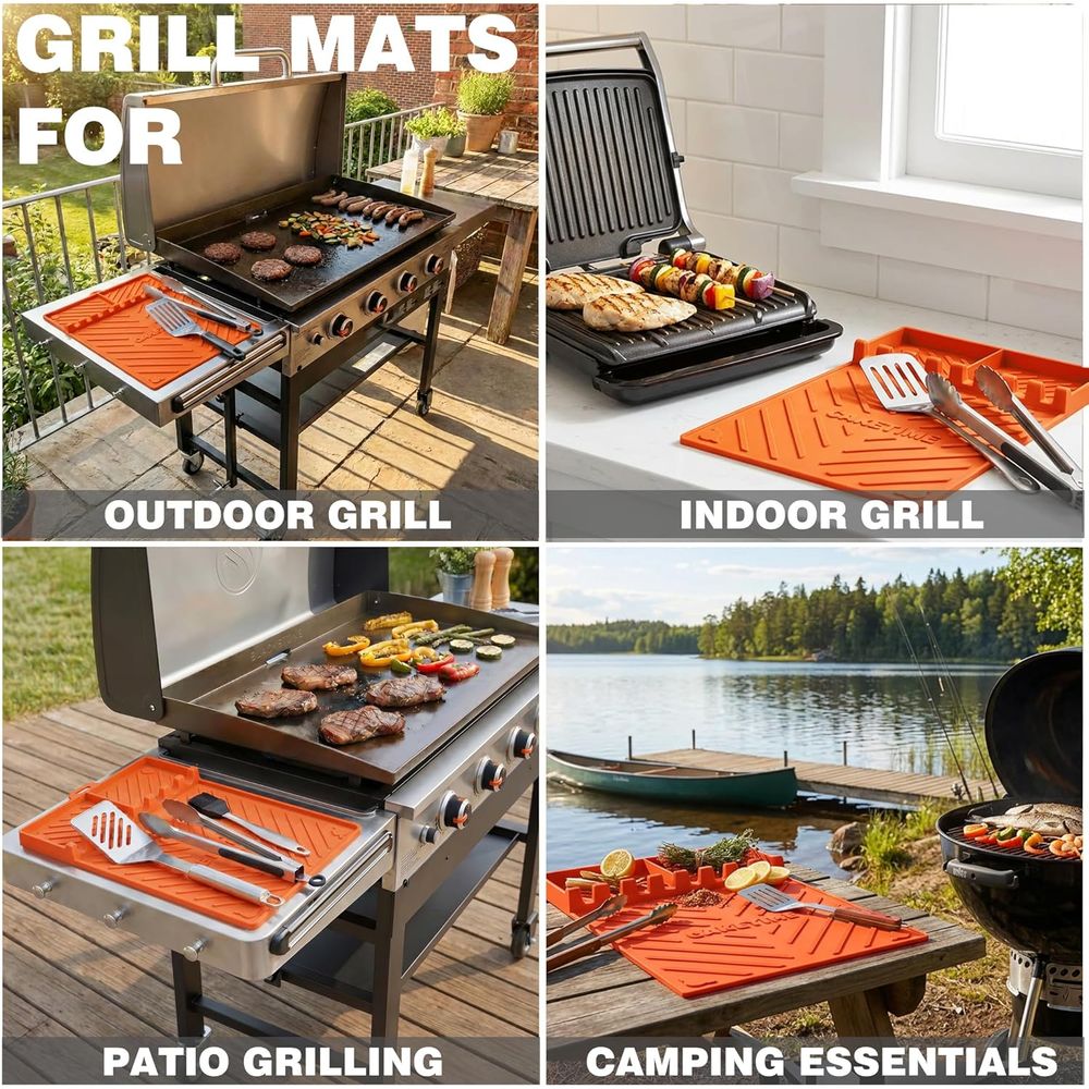 Silicone Grill Mats or Griddle - Camping Cooking Accessories ulasan dan harga