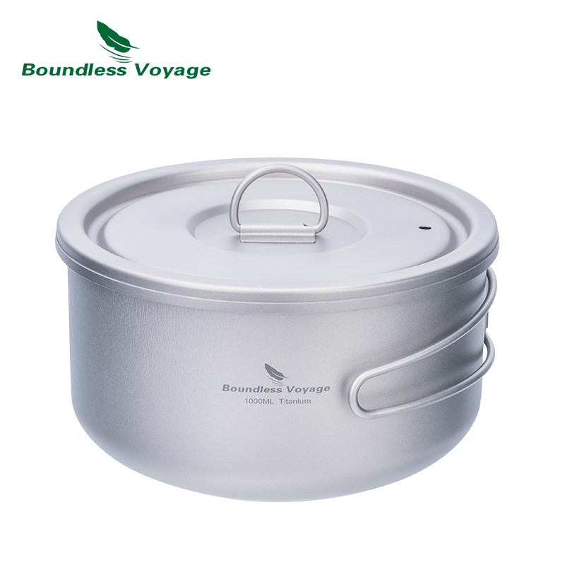 Boundless Voyage Titanium Camp - Camping Cooking Pot With Lid ulasan dan harga