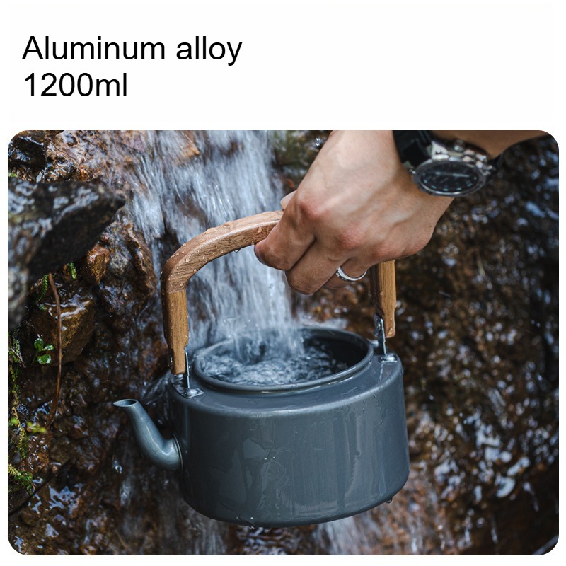 1.2L Lightweight Aluminum Allo - Camping Cooking Kettle ulasan dan harga