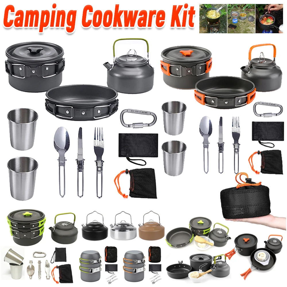 Camping Cookware Kit Kettle Po - Camping Cooking Set Lightweight ulasan dan harga