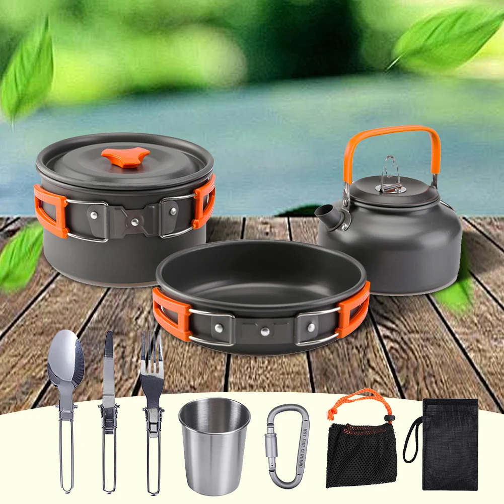 Camping Cookware Kit Kettle Po - Camping Cooking Set Lightweight ulasan dan harga