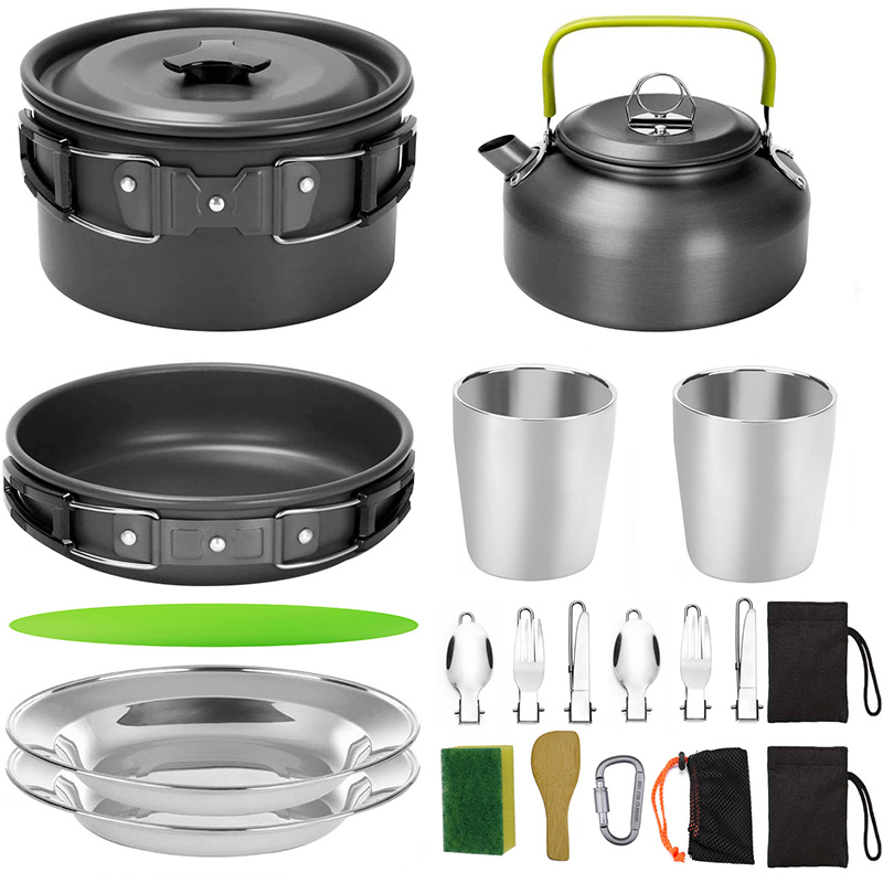1 Set Outdoor Pot Pan Camping  - Camping Cooking Kettle ulasan dan harga