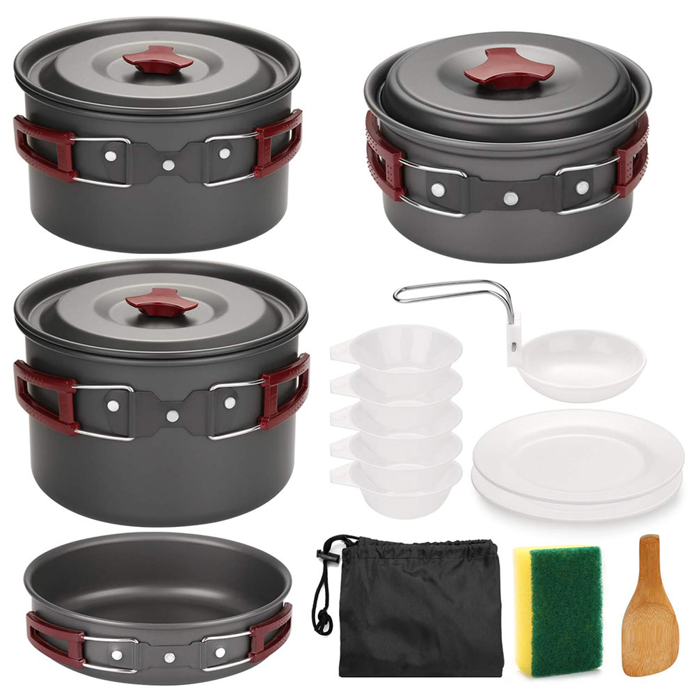 Outdoor Camping Cookware Kit N - Camping Cooking Set Lightweight ulasan dan harga