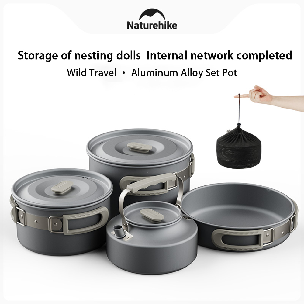 Naturehike Outdoor Pot Set,Cam - Camping Cooking Pan ulasan dan harga