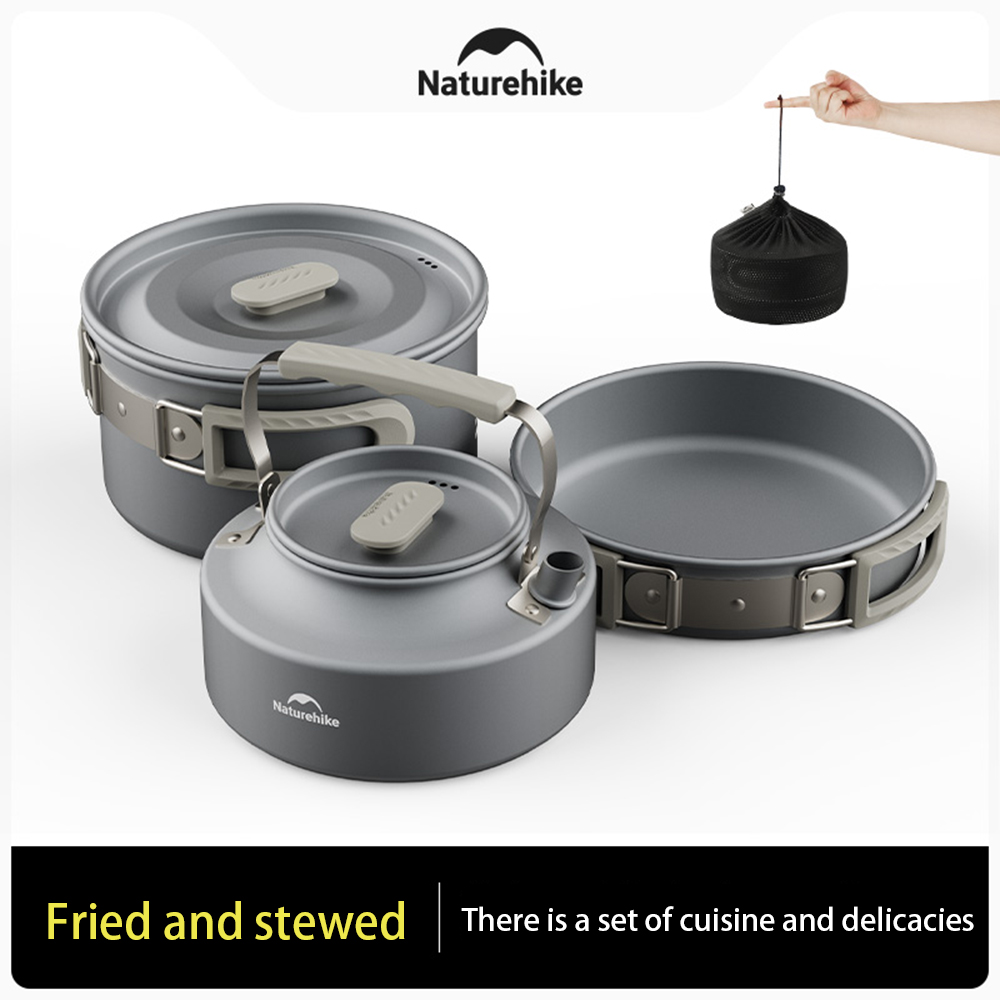 Naturehike Outdoor Pot Set,Cam - Camping Cooking Pan ulasan dan harga